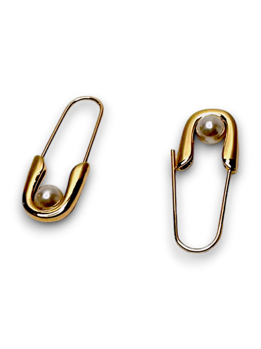 Clip Couture Freshwater Pearl Pin Earrings – 18K Gold Plated